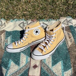 Converse High Top Sneakers - Yellow with White Accents